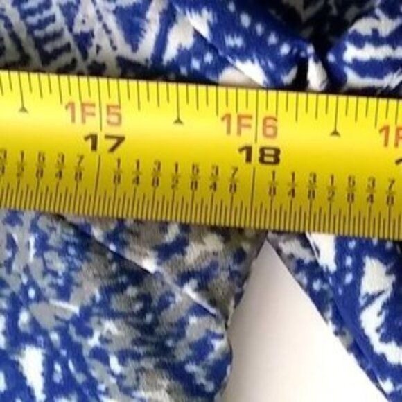 Piperlime Collection BOHO Blue White Abstract Print Pullover Dress Size Small - Picture 8 of 9